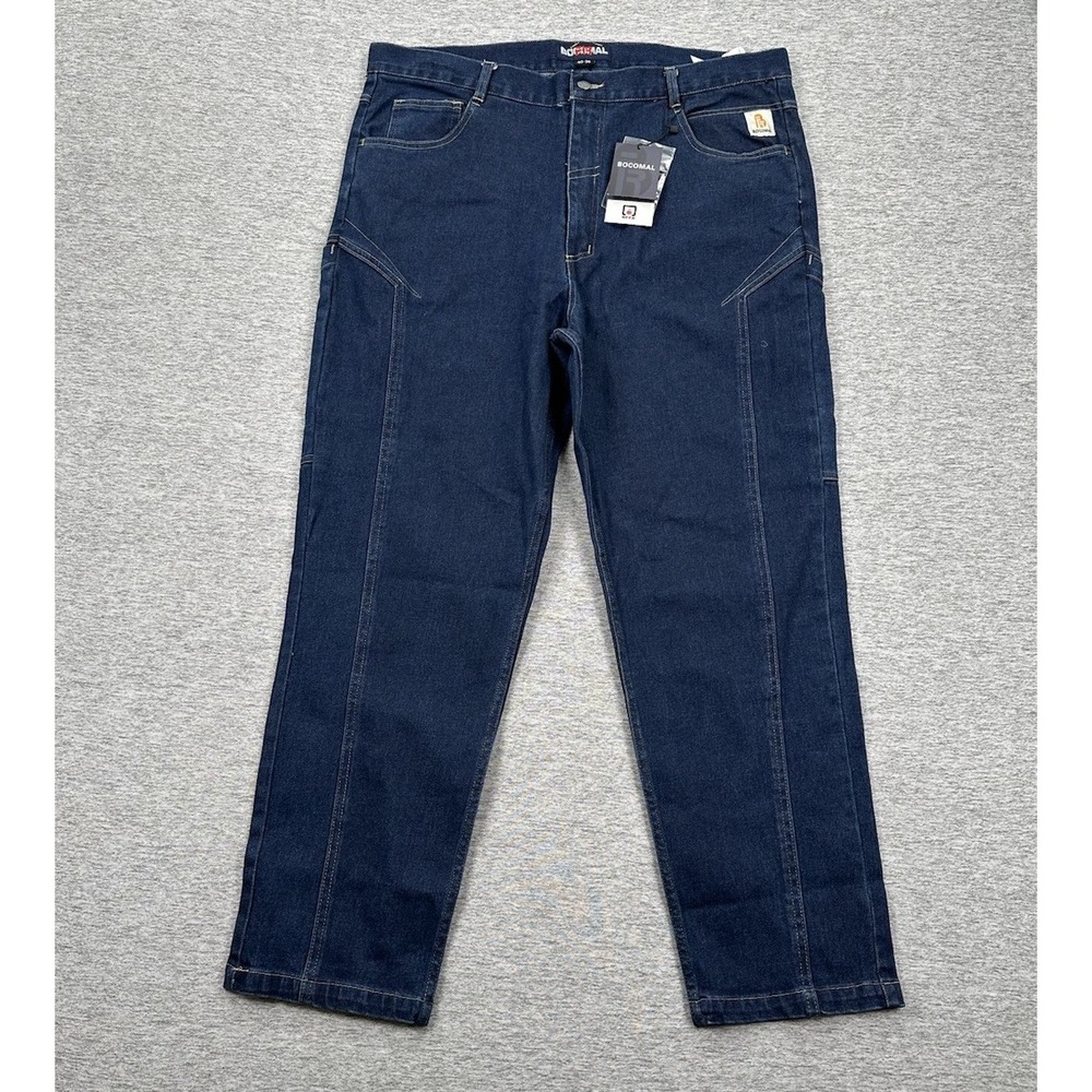 Bocomal FR Jeans Mens 40x30 Blue Denim Flame Resistant CAT 2 Workwear Work NEW